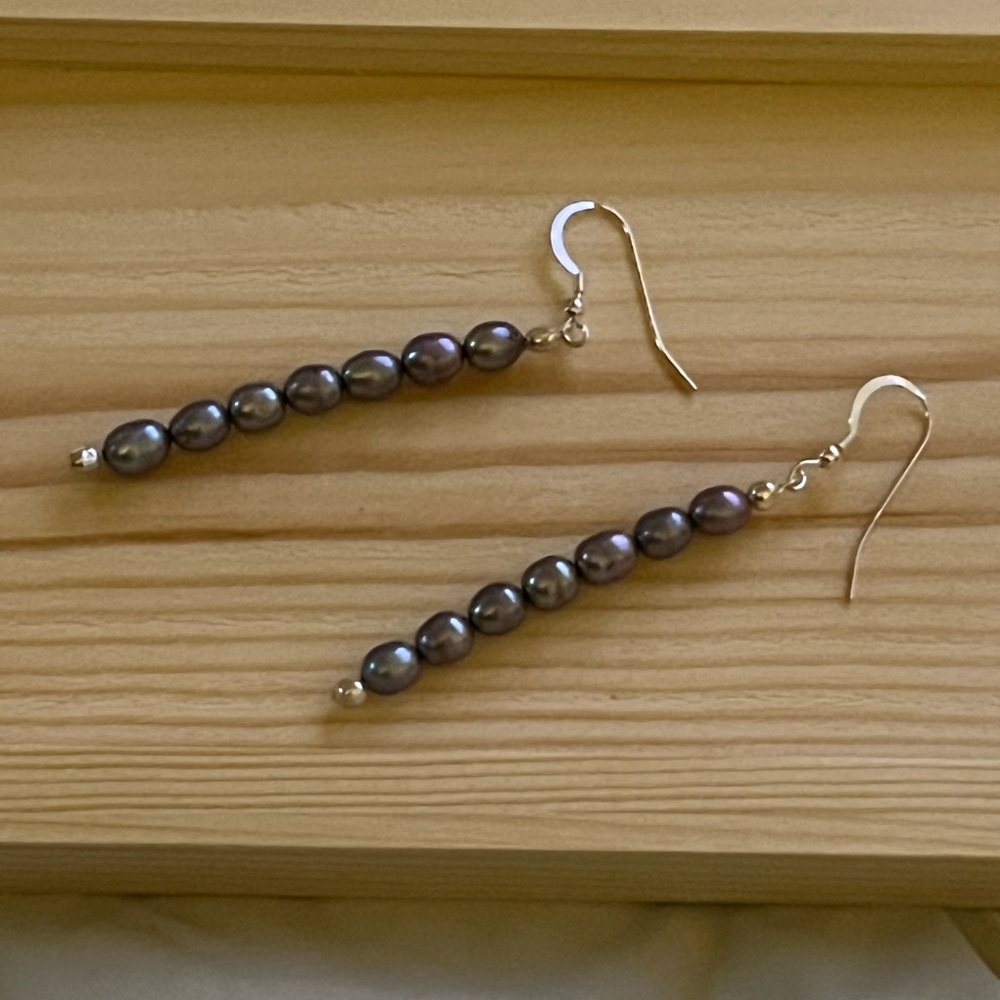 Sterling Silver ~ Fresh Water Pearl Earrings